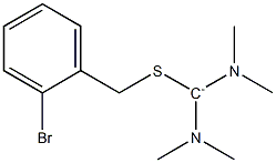 Bis(dimethylamino)[(2-bromophenylmethyl)thio]methylium Struktur