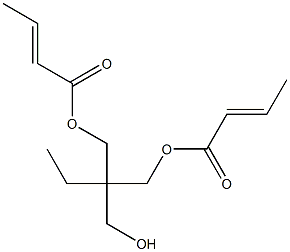 Bis[(E)-2-butenoic acid]2-ethyl-2-hydroxymethyl-1,3-propanediyl ester Struktur