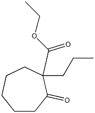 2-Oxo-1-propylcycloheptanecarboxylic acid ethyl ester Struktur