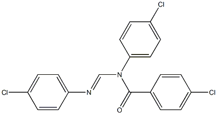 N1-(p-Chlorobenzoyl)-N1,N2-bis(p-chlorophenyl)formamidine Struktur