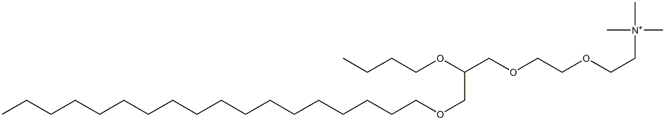 N-[2-[2-(3-Octadecyloxy-2-butoxypropoxy)ethoxy]ethyl]-N,N,N-trimethylaminium Struktur