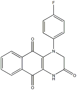 3,4-Dihydro-4-[4-fluorophenyl]benzo[g]quinoxaline-2,5,10(1H)-trione Struktur