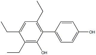 3,4,6-Triethyl-1,1'-biphenyl-2,4'-diol Struktur