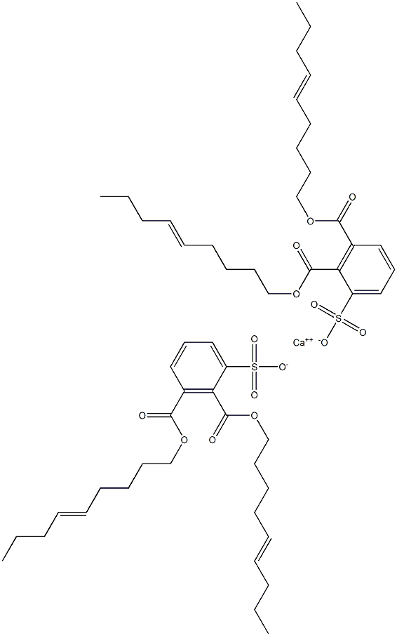 Bis[2,3-di(5-nonenyloxycarbonyl)benzenesulfonic acid]calcium salt Struktur