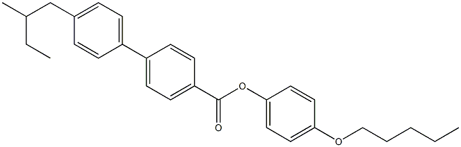 4'-(2-Methylbutyl)-4-biphenylcarboxylic acid p-(pentyloxy)phenyl ester Struktur