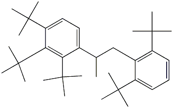 2-(2,3,4-Tri-tert-butylphenyl)-1-(2,6-di-tert-butylphenyl)propane Struktur