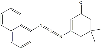 N-(5,5-Dimethyl-3-oxo-1-cyclohexenyl)-N'-(1-naphtyl)carbodiimide Struktur