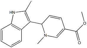 1,2-Dihydro-1-methyl-2-(2-methyl-1H-indol-3-yl)pyridine-5-carboxylic acid methyl ester Struktur