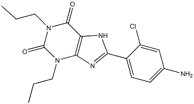 1,3-Dipropyl-8-(4-amino-2-chlorophenyl)xanthine Struktur