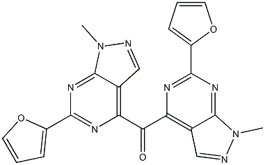 2-Furanyl(1-methyl-1H-pyrazolo[3,4-d]pyrimidin-4-yl) ketone Struktur