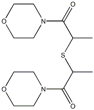 4,4'-[Thiobis(2-methyl-1-oxoethane-2,1-diyl)]bismorpholine Struktur