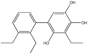 3-Ethyl-5-(2,3-diethylphenyl)benzene-1,2,4-triol Struktur