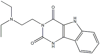 3-(2-Diethylaminoethyl)-1H-pyrimido[5,4-b]indole-2,4(3H,5H)-dione Struktur