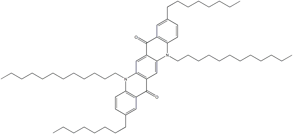 2,9-Dioctyl-5,12-didodecyl-5,12-dihydroquino[2,3-b]acridine-7,14-dione Struktur