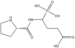 4-(L-Prolylamino)-4-phosphonobutyric acid Struktur