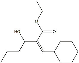 2-[(Z)-Cyclohexylmethylene]-3-hydroxyhexanoic acid ethyl ester Struktur