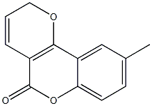 9-Methyl-2H,5H-pyrano[3,2-c][1]benzopyran-5-one Struktur