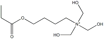 N,N,N-Tris(hydroxymethyl)-4-(propanoyloxy)-1-butanaminium Struktur