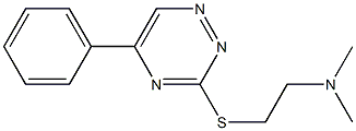 3-[2-(Dimethylamino)ethyl]thio-5-phenyl-1,2,4-triazine Struktur