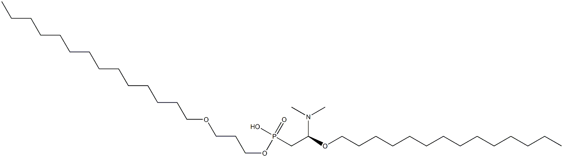 (-)-[2-(Dimethylamino)ethyl]phosphonic acid hydrogen (S)-2,3-bis(tetradecyloxy)propyl ester Struktur