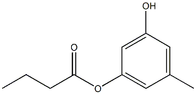 Butyric acid 3-hydroxy-5-methylphenyl ester Struktur