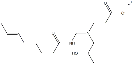 3-[N-(2-Hydroxypropyl)-N-(6-octenoylaminomethyl)amino]propionic acid lithium salt Struktur