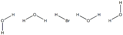 Hydrogen bromide tetrahydrate Struktur