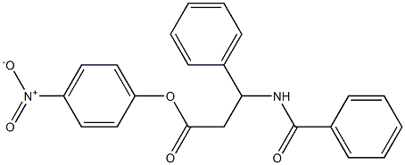 3-Benzoylamino-3-phenylpropionic acid 4-nitrophenyl ester Struktur