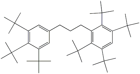 1-(2,3,5,6-Tetra-tert-butylphenyl)-3-(3,4,5-tri-tert-butylphenyl)propane Struktur