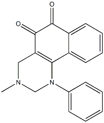 1-Phenyl-3-methyl-1,2,3,4-tetrahydrobenzo[h]quinazoline-5,6-dione Struktur