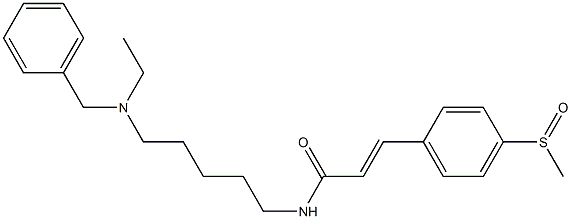 N-[5-(Ethylbenzylamino)pentyl]-3-(4-methylsulfinylphenyl)acrylamide Struktur