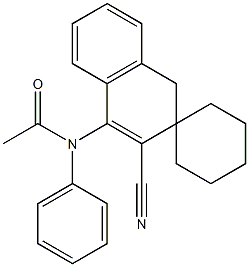 4-(Phenylacetylamino)spiro[naphthalene-2(1H),1'-cyclohexane]-3-carbonitrile Struktur