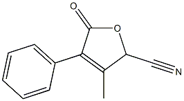 2,5-Dihydro-3-methyl-4-phenyl-5-oxo-2-furancarbonitrile Struktur