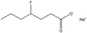 4-Fluoroheptanoic acid sodium salt Struktur