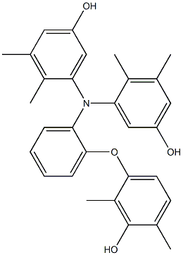 N,N-Bis(5-hydroxy-2,3-dimethylphenyl)-2-(3-hydroxy-2,4-dimethylphenoxy)benzenamine Struktur