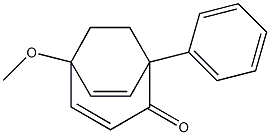 1-Phenyl-5-methoxybicyclo[3.2.2]nona-3,6-dien-2-one Struktur