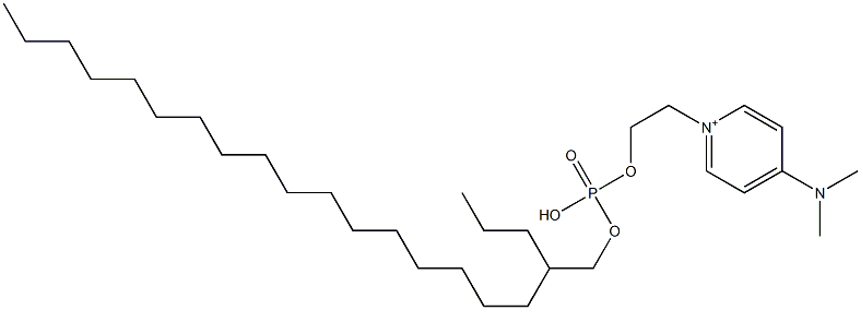 4-Dimethylamino-1-[2-[(3-hexadecyl-2-propylpropoxyphosphonyl)oxy]ethyl]pyridinium Struktur