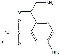 4-(Aminoacetyl)-1-aminobenzene-3-sulfonic acid potassium salt Struktur