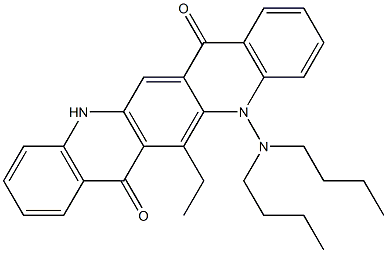 5-(Dibutylamino)-6-ethyl-5,12-dihydroquino[2,3-b]acridine-7,14-dione Struktur