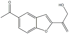 1-[2-(1-Methylene-2-hydroxyethyl)benzofuran-5-yl]ethanone Struktur