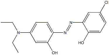 4-Chloro-2-(4-diethylamino-2-hydroxyphenylazo)phenol Struktur