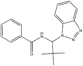 N-[2,2-Dimethyl-1-(1H-benzotriazol-1-yl)propyl]benzamide Struktur