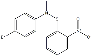 N-[(2-Nitrophenyl)thio]-N-(4-bromophenyl)methanamine Struktur