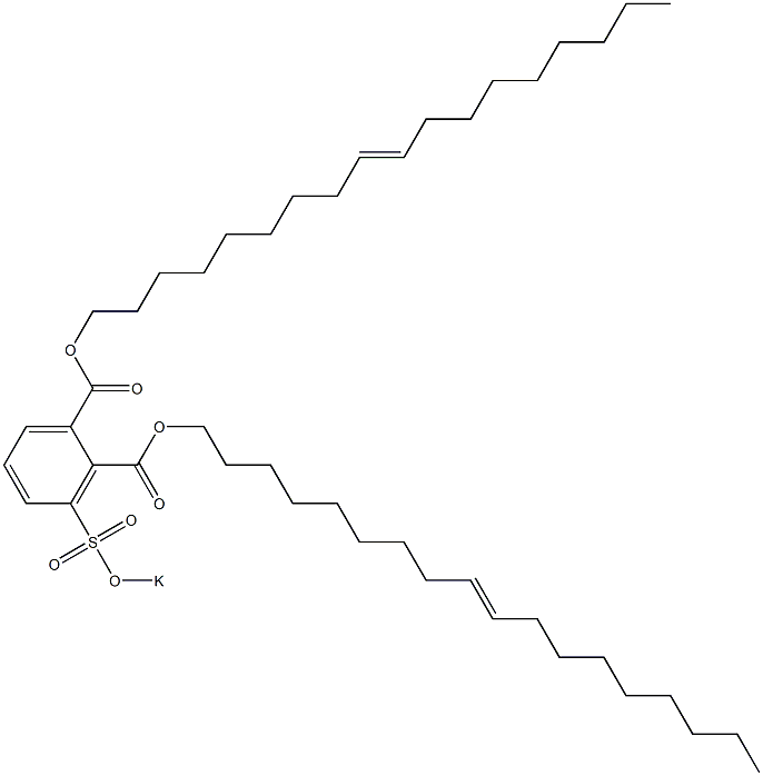 3-(Potassiosulfo)phthalic acid di(9-octadecenyl) ester Struktur