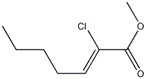 (Z)-2-Chloro-2-heptenoic acid methyl ester Struktur