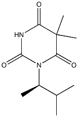 5,5-Dimethyl-1-[(R)-1,2-dimethylpropyl]barbituric acid Struktur