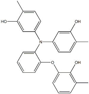 N,N-Bis(3-hydroxy-4-methylphenyl)-2-(2-hydroxy-3-methylphenoxy)benzenamine Struktur