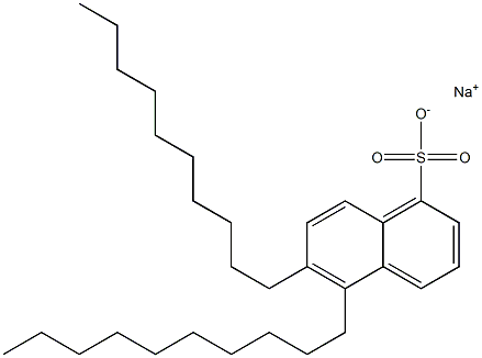 5,6-Didecyl-1-naphthalenesulfonic acid sodium salt Struktur