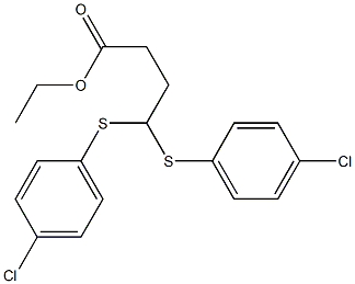 4,4-Bis[(4-chlorophenyl)thio]butyric acid ethyl ester Struktur