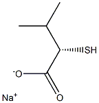 [S,(-)]-2-Mercapto-3-methylbutyric acid sodium salt Struktur